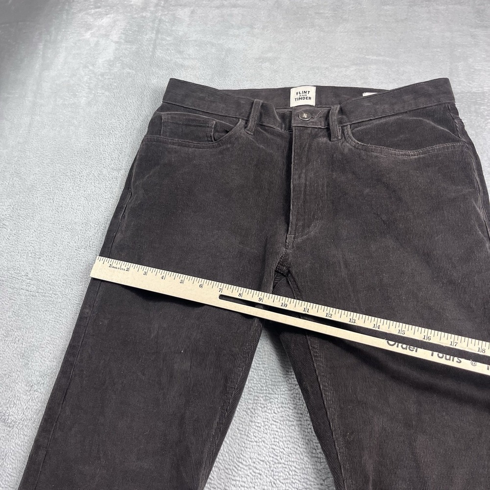 Flint And Tinder Corduroy Pants Slim Fit Dark Brown Stretch Comfort Mens 30x32 - Picture 9 of 12